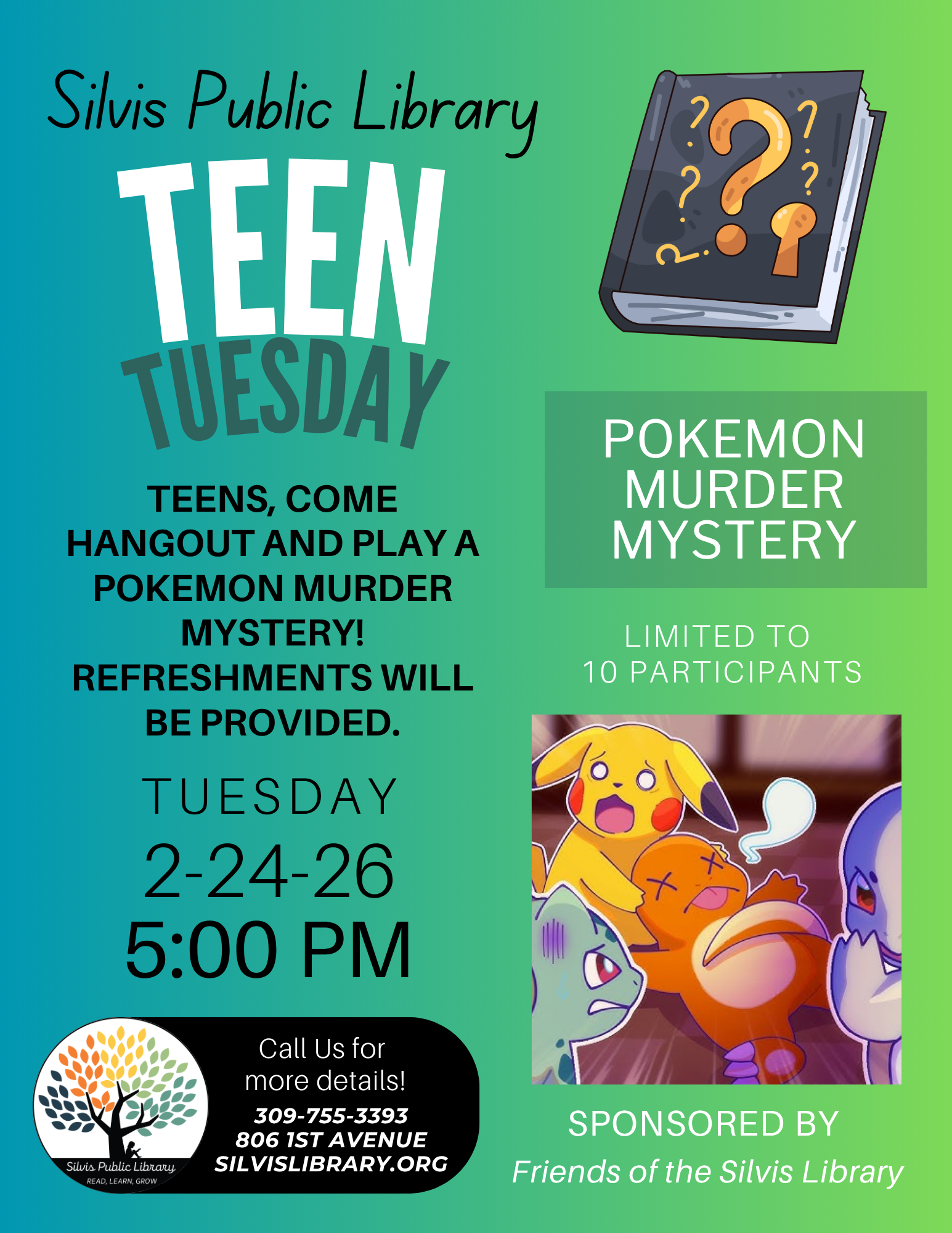 Teen Tuesday Pokemon Murdery Mystery 2