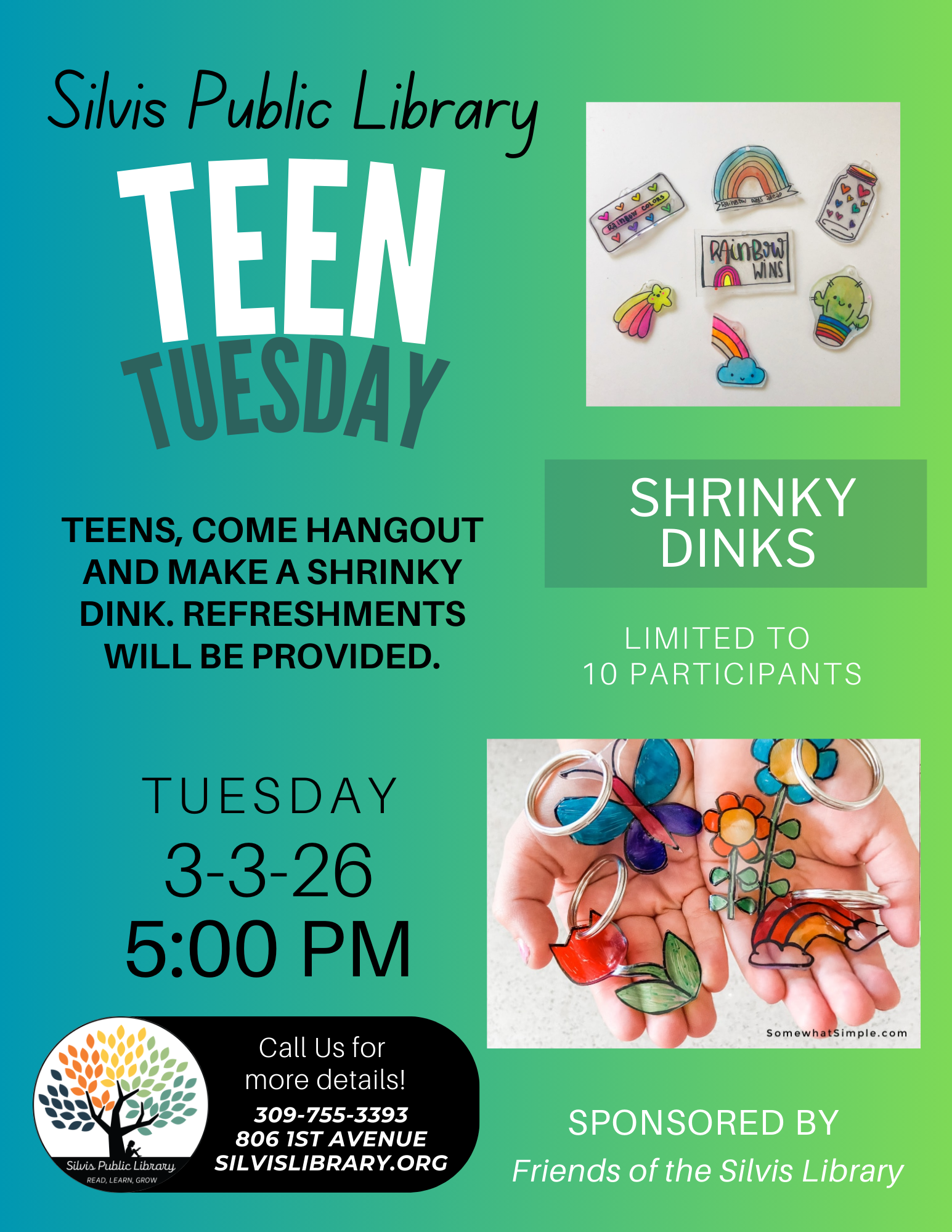 Teen Tuesday Shrinky Dinks 2