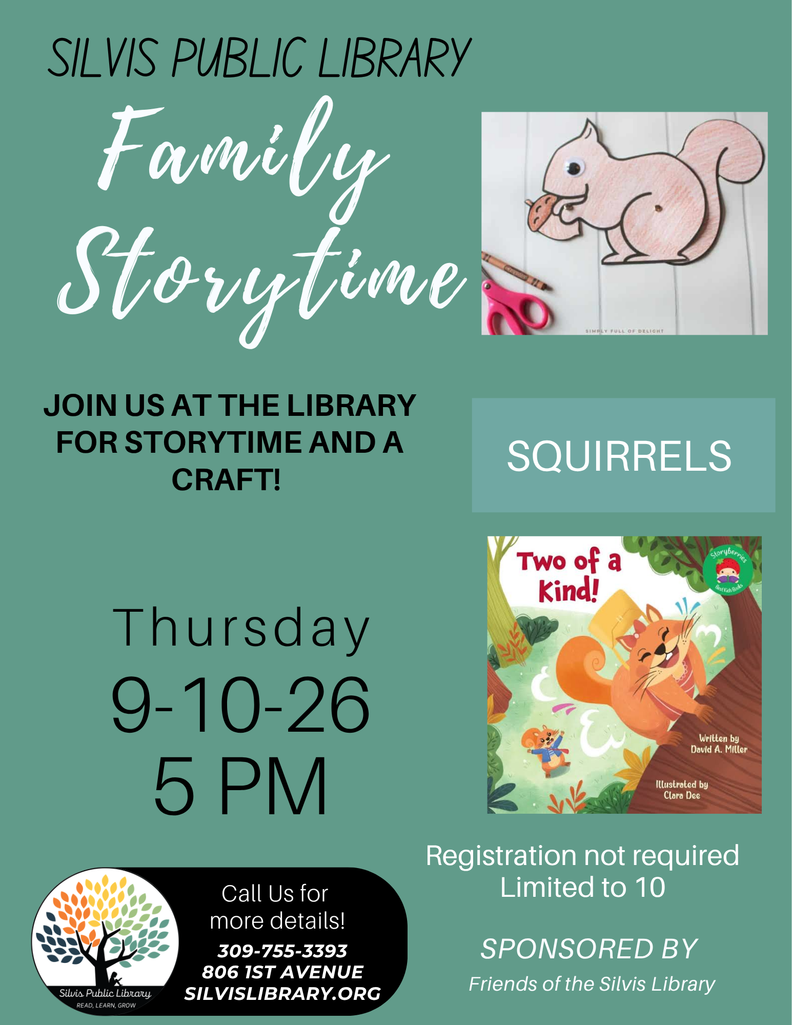 9-10-26 Family Storytime Squirrels