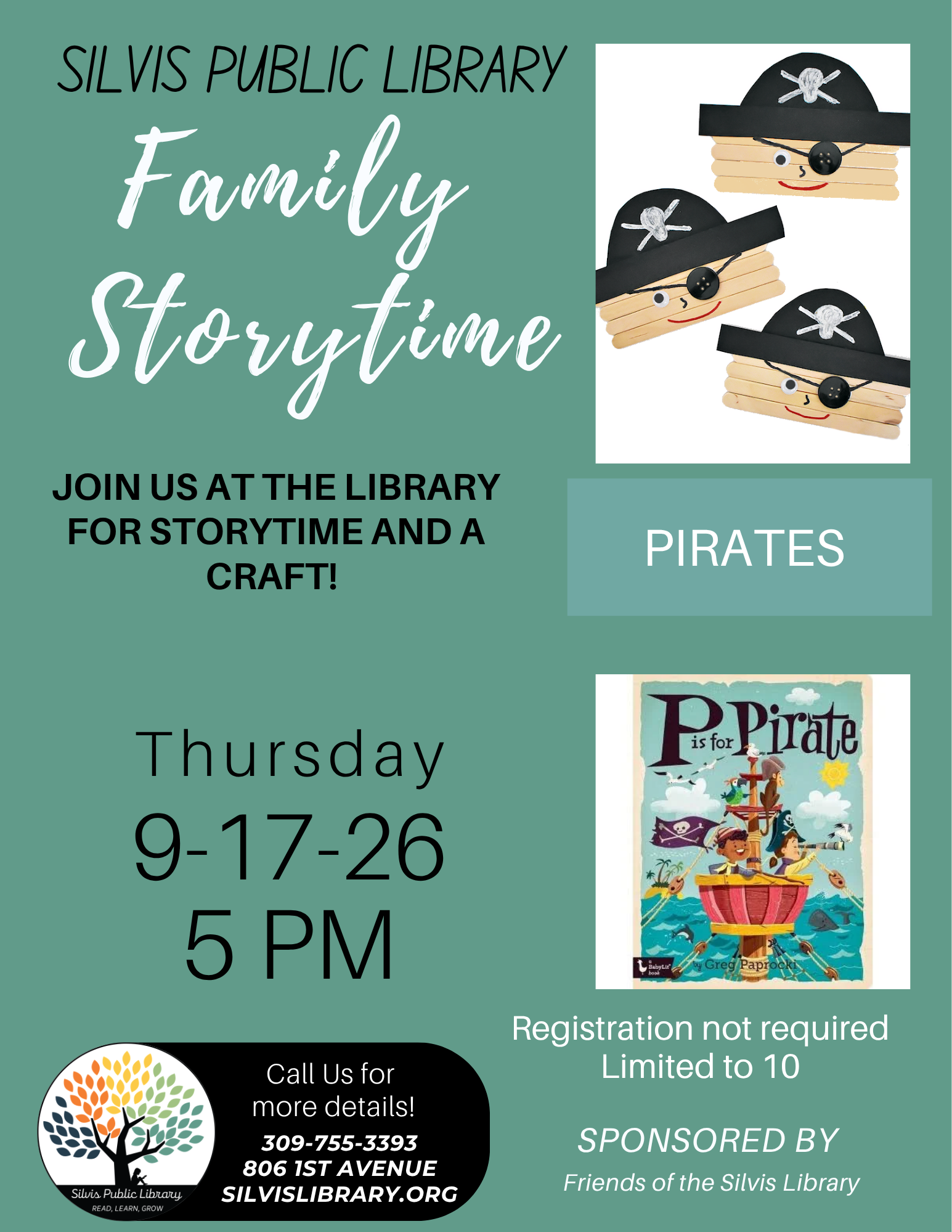 9-17-26 Family Storytime Pirates